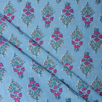 Pink Floral Pure Cotton Fabric Online in Jaipur
