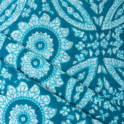 Rangoli Hand Block Printed Soft Cotton Fabric