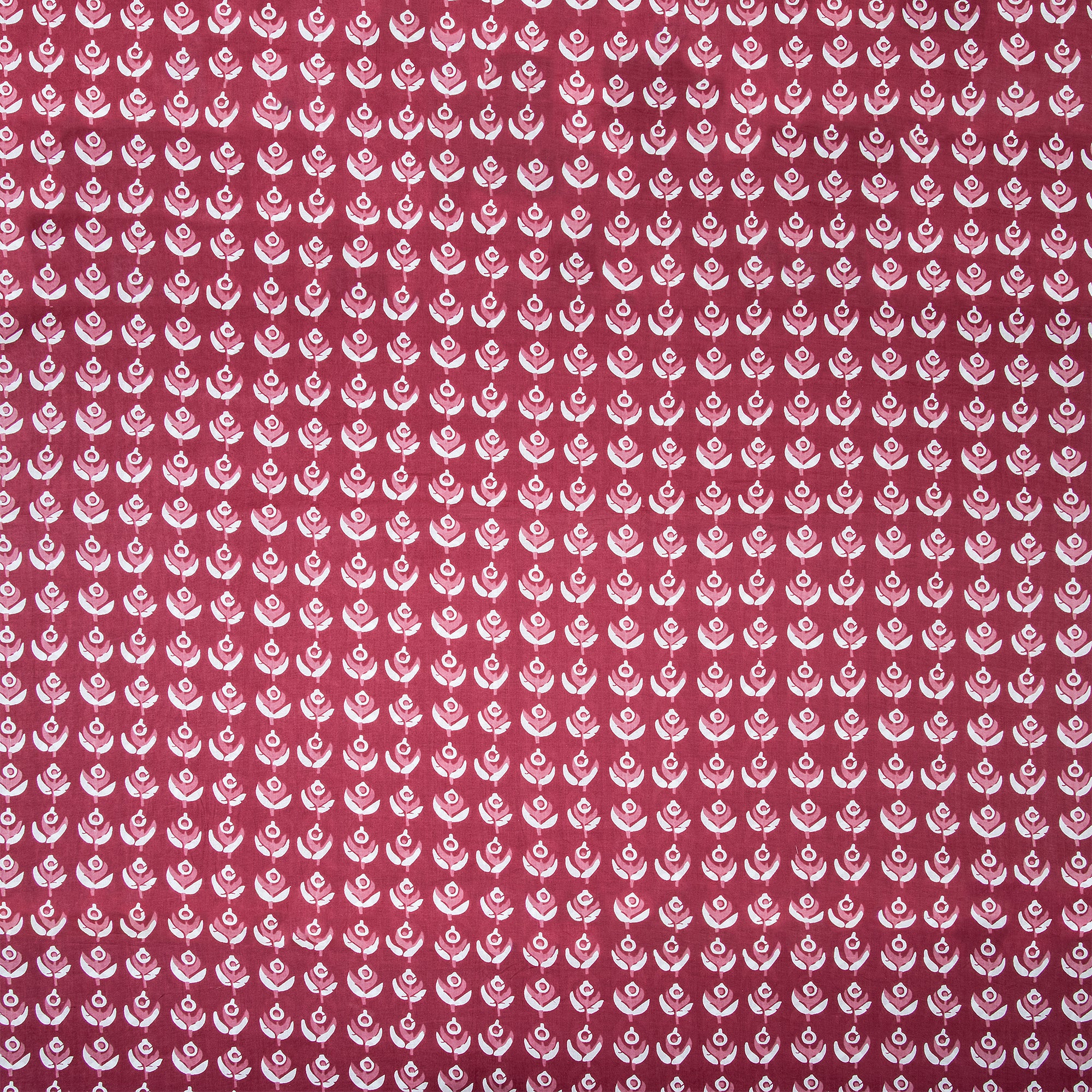 Sea Fan Cotton Block Print Fabric