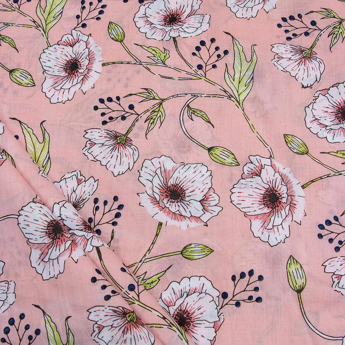 Beautiful Hand Block Printed Pure Cotton Fabric