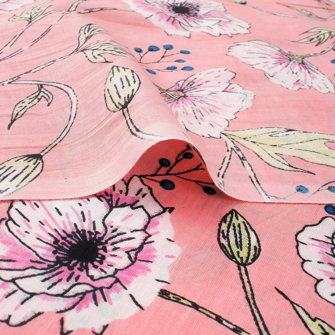Beautiful Hand Block Printed Pure Cotton Fabric