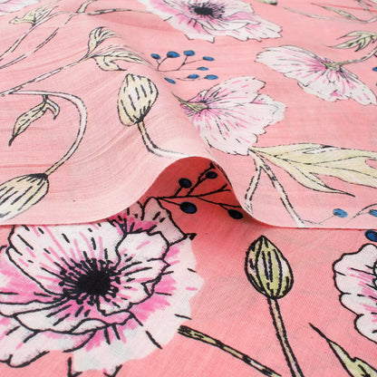 Beautiful Hand Block Printed Pure Cotton Fabric