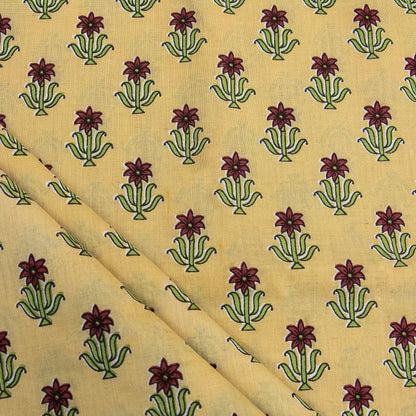 Soft Indian Hand Block Printed Cotton Fabric