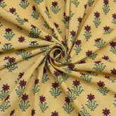 Soft Indian Hand Block Printed Cotton Fabric