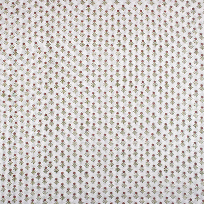 Indian Floral Handmade Printed Pure Cotton Fabric