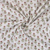 Indian Floral Handmade Printed Pure Cotton Fabric
