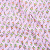 Floral Hand Dyed Natural Printed Soft Cotton Fabric