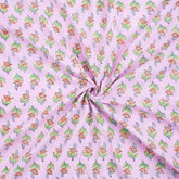 Floral Hand Dyed Natural Printed Soft Cotton Fabric