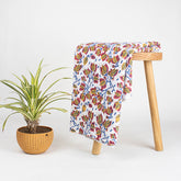 Floral Cotton Fabric Hand Dyed Natural Print