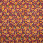 Red Floral Hand Block Printed Indian Fabric