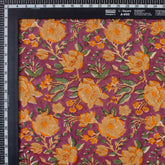 Red Floral Hand Block Printed Indian Fabric