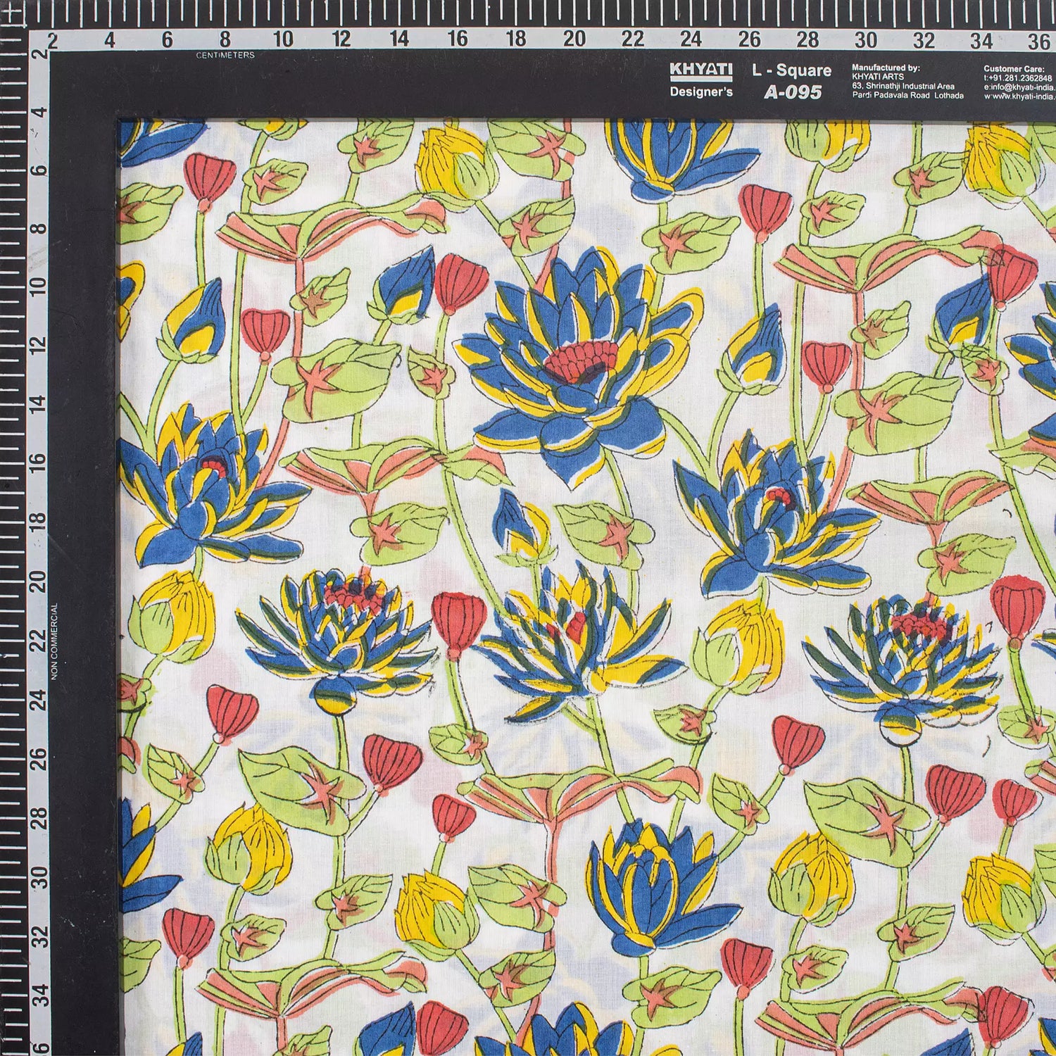 Premium Multicolor Floral Hand Block Printed Cotton
