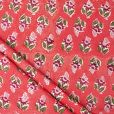  Indian Hand Block Printed Floral Cotton Fabric