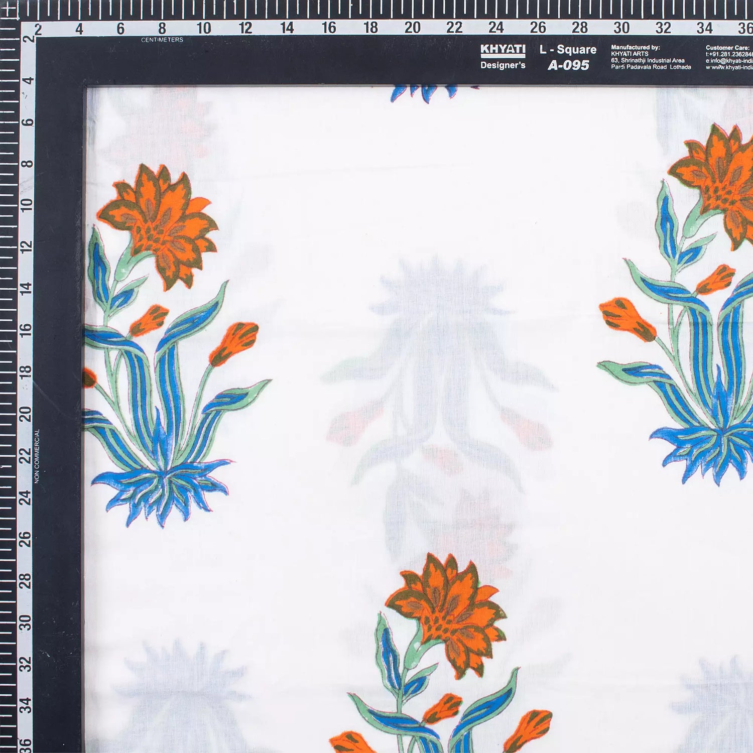 Multicolor Floral Print Hand Block Print Fabric