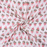 Pink Floral Handmade Cotton Fabric