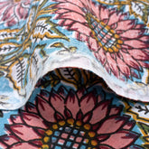 Online Sunflower Pure Cotton Hand Block Print Fabric