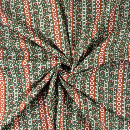 Stripe Indian Hand Block Print Fabric