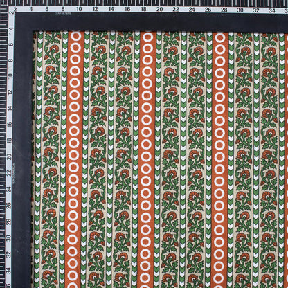 Stripe Indian Hand Block Print Fabric