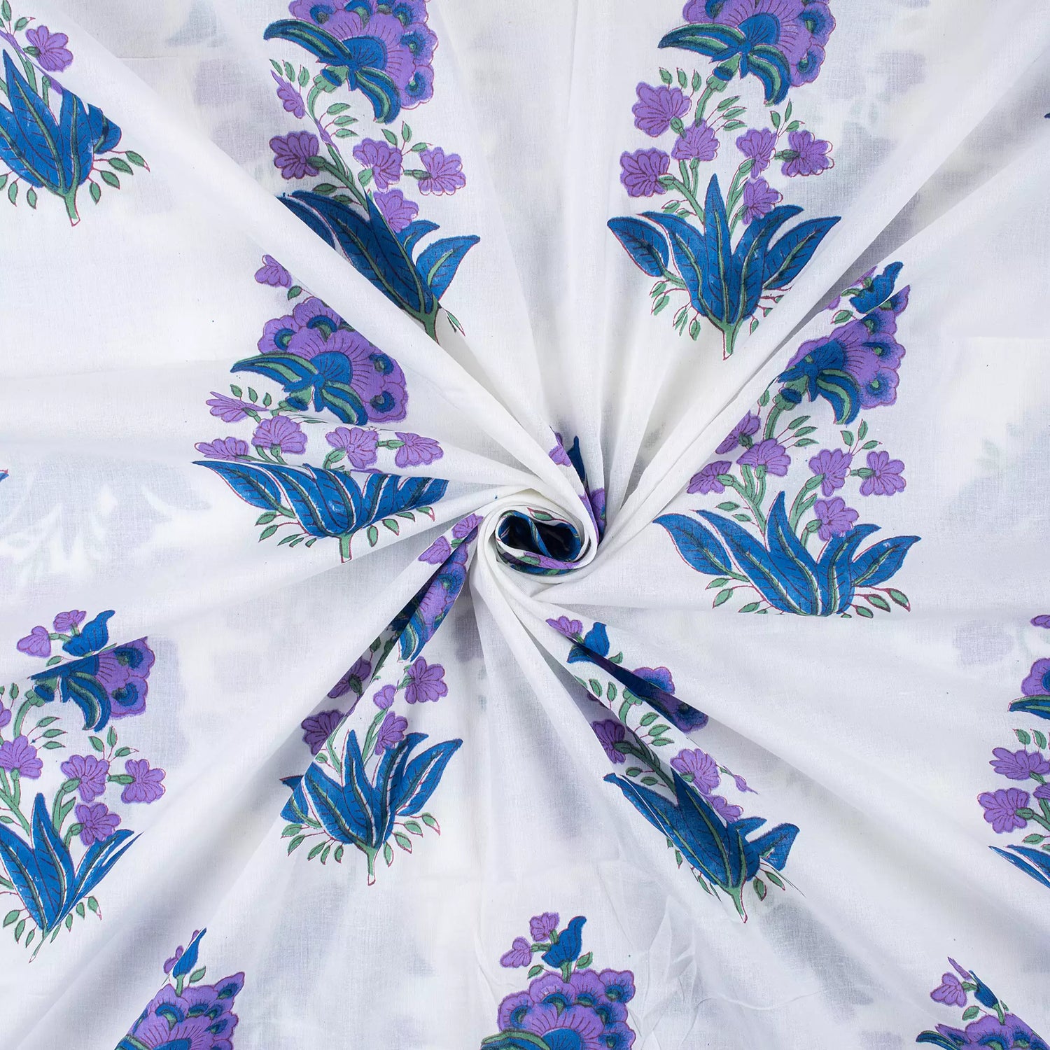 Organic Cotton Hand Block Printed Fabric for Dress Material