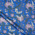 Blue Floral Hand Block Printed Fabric for Women