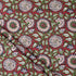 Red Floral Hand Block Printed Organic Cotton Fabric