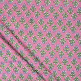 Attractive Floral Hand Block Print Fabric Online in India