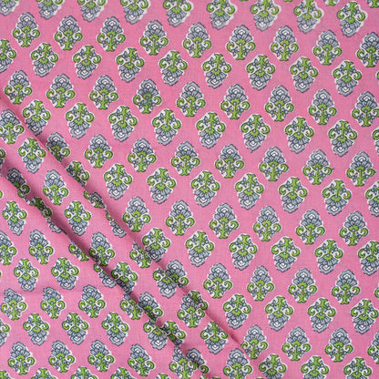 Attractive Floral Hand Block Print Fabric Online in India