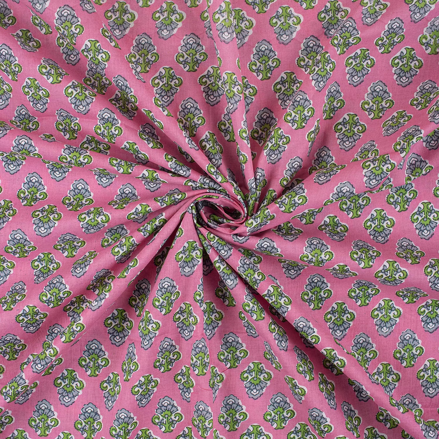Attractive Floral Hand Block Print Fabric Online in India