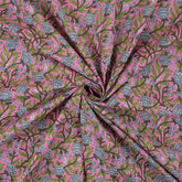 Multicolor Hand Block Printed Fabric for Kurta-Kurti