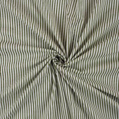 Green Stripe Hand Block Print Fabric Online