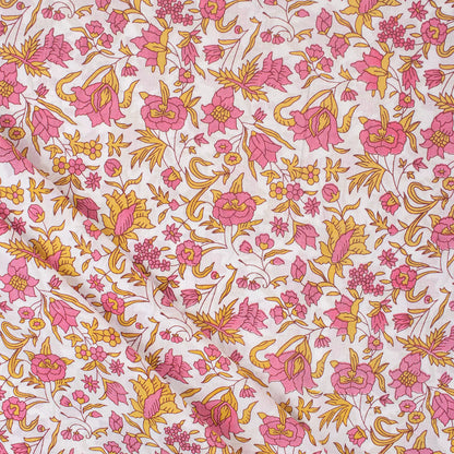 Indian Floral Hand Block Printed Fabric Online