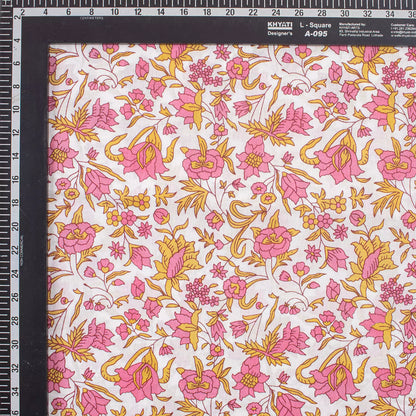 Indian Floral Hand Block Printed Fabric Online