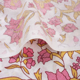 Indian Floral Hand Block Printed Fabric Online