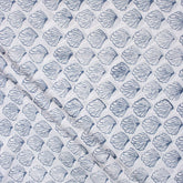 Blue Sea Cell Hand Block Printed Fabric Online