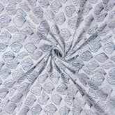 Blue Sea Cell Hand Block Printed Fabric Online