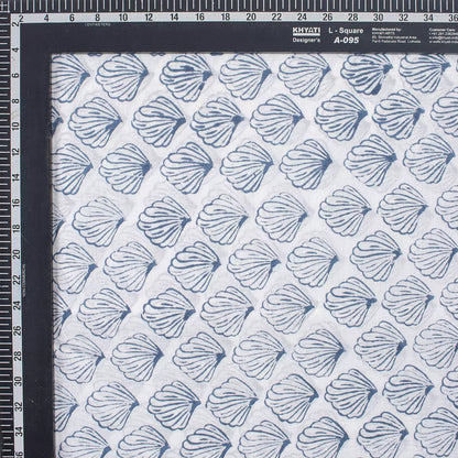 Blue Sea Cell Hand Block Printed Fabric Online