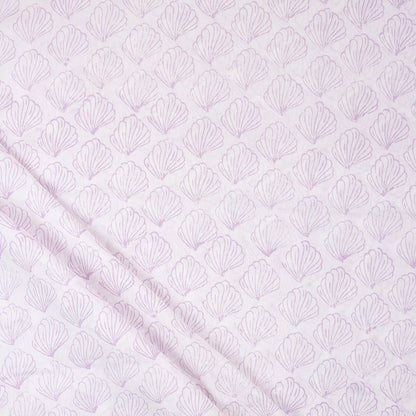 Purple Sea Cell Print Handmade Cotton Fabric