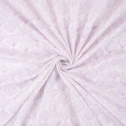 Purple Sea Cell Print Handmade Cotton Fabric