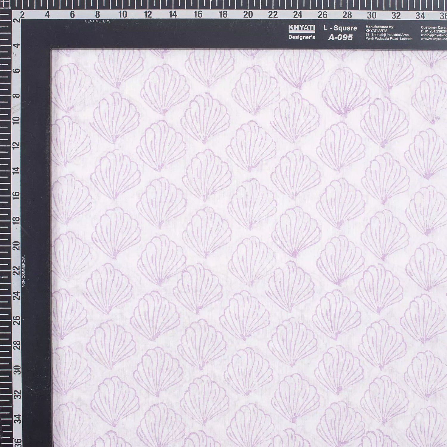Purple Sea Cell Print Handmade Cotton Fabric