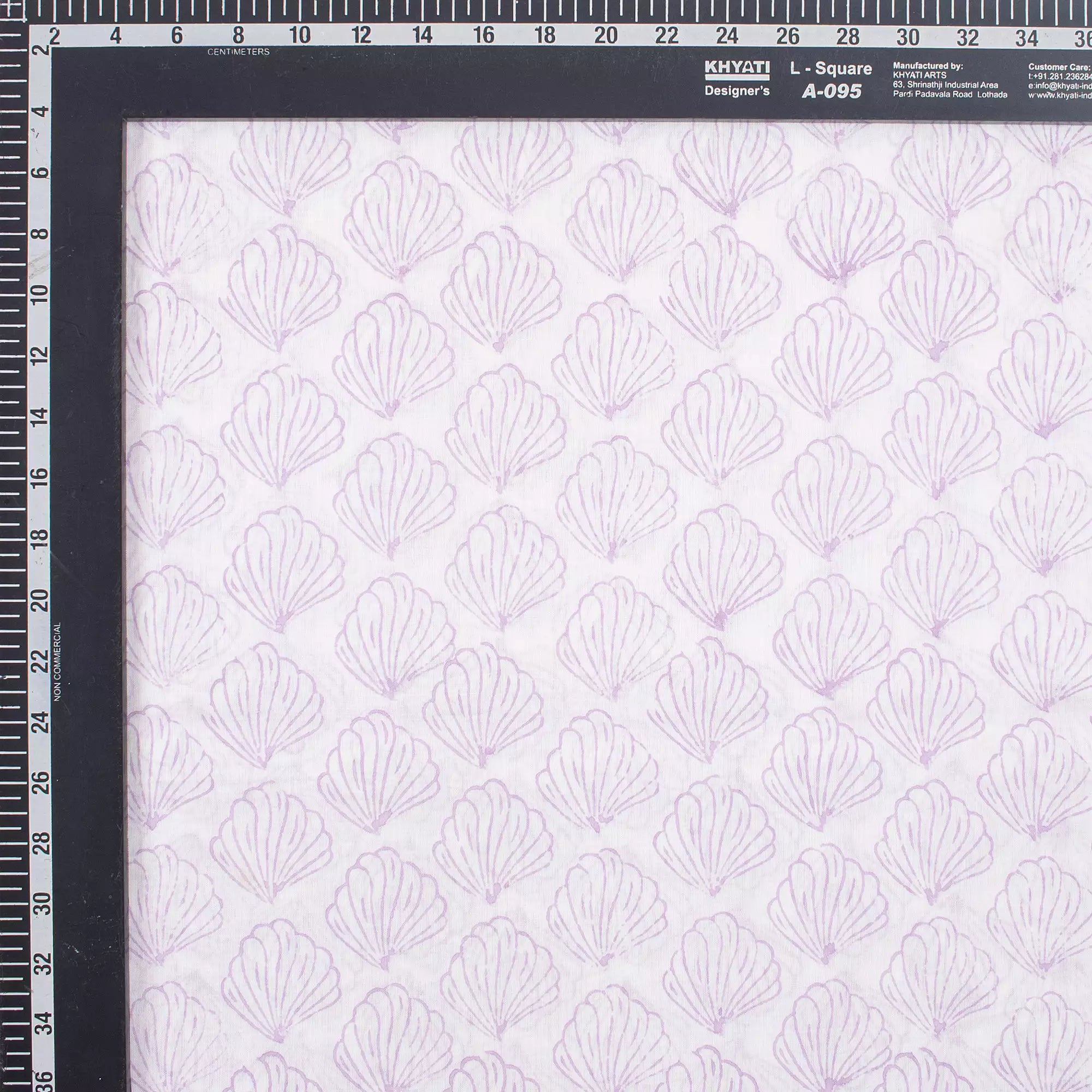 Purple Sea Cell Print Handmade Cotton Fabric