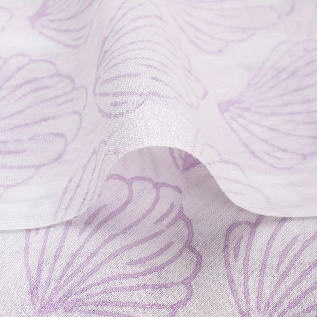 Purple Sea Cell Print Handmade Cotton Fabric