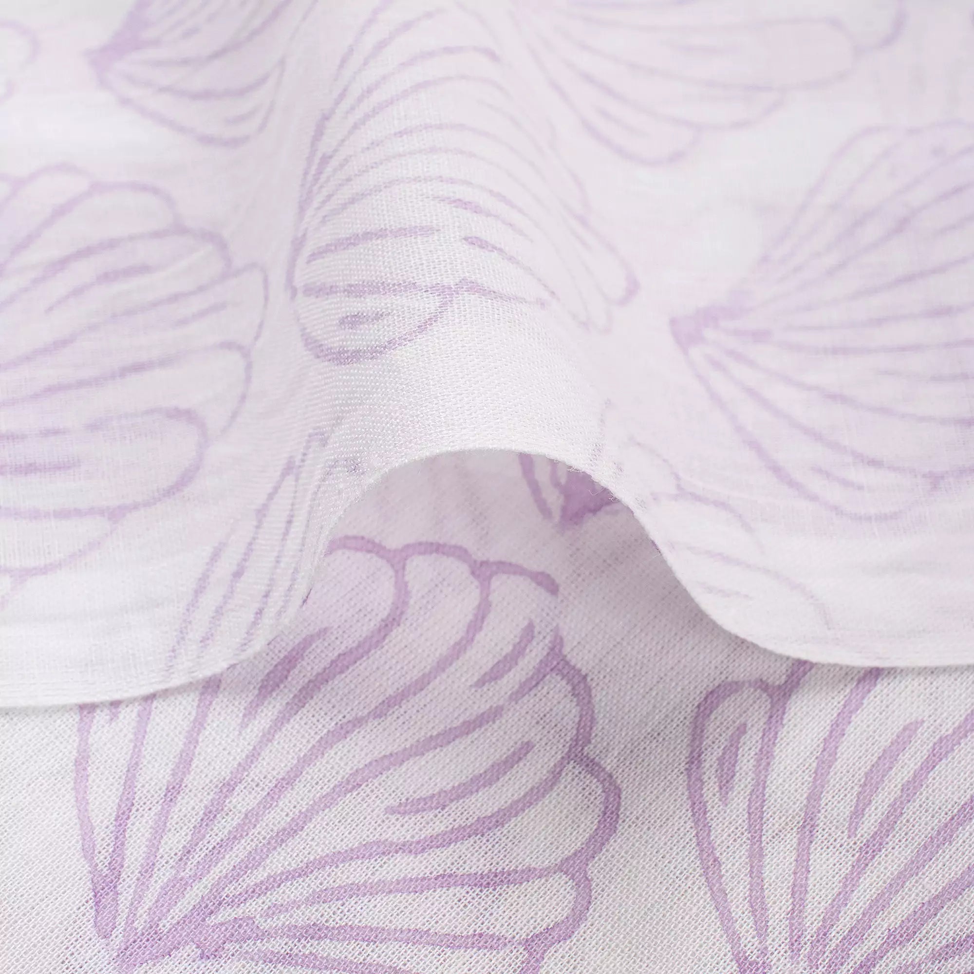 Purple Sea Cell Print Handmade Cotton Fabric