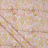 Hand Block Printed Floral Cotton Fabric