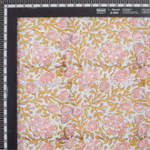 Hand Block Printed Floral Cotton Fabric