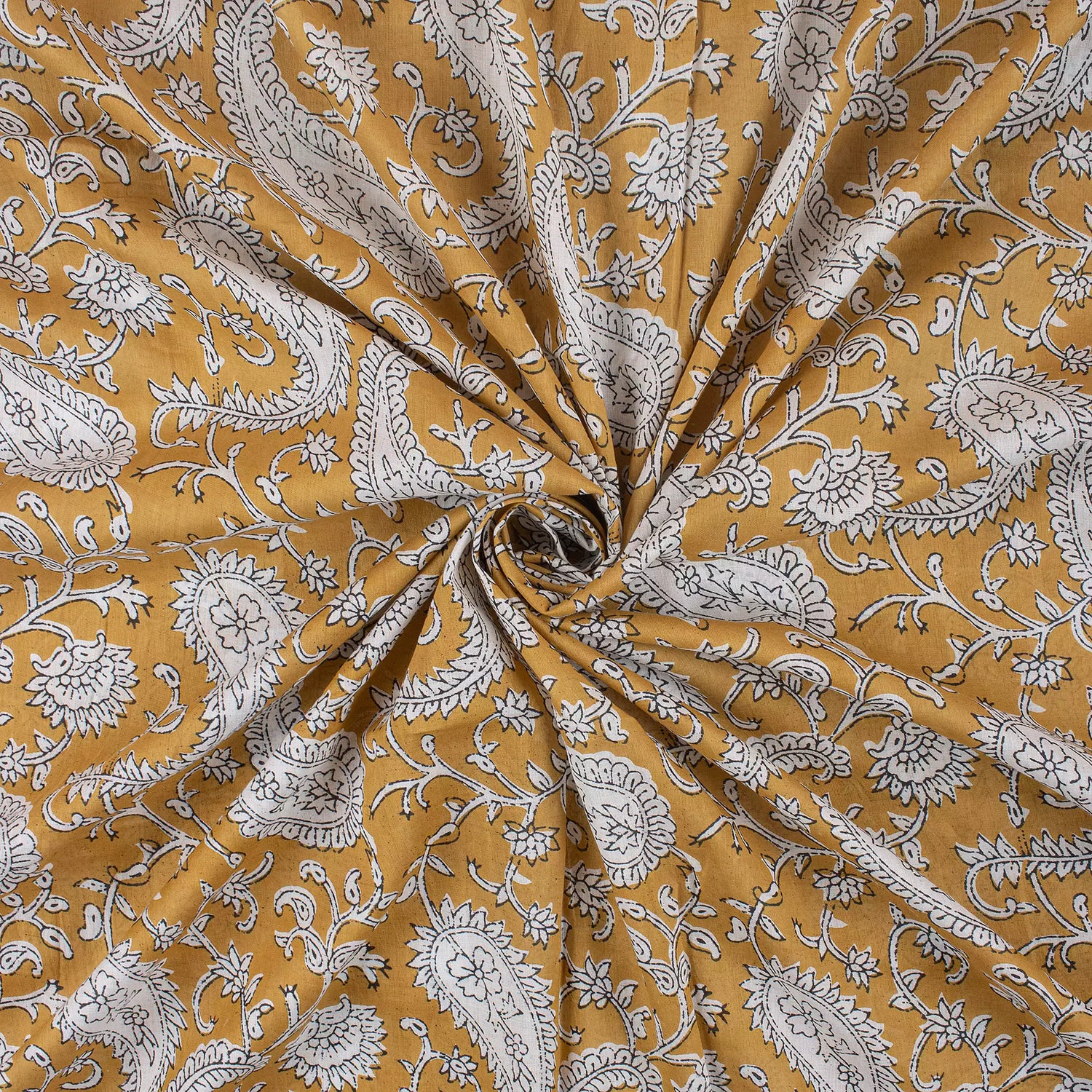 Paisley Hand Block Print Fabric for Dress Online