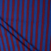 Decorative Red Stripe Hand Block Printed Fabric