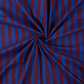 Decorative Red Stripe Hand Block Printed Fabric