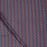 Premium Zig Zag Hand Block Printed Fabric for Clothing