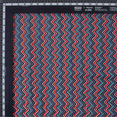 Premium Zig Zag Hand Block Printed Fabric for Clothing