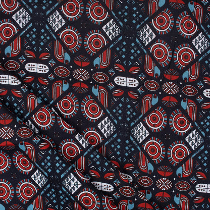 Geometric Hand Block Printed Fabric Online